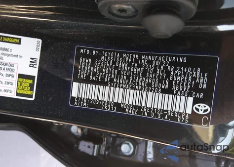 2022 Toyota Corolla Le z USA, uszkodzony, nr VIN 5YFEPMAE1NP362208